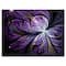 Designart - Glittering Purple Fractal Flower - Floral Canvas Art Print